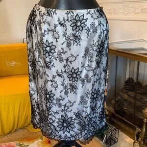 Vintage Dana Buchman Beaded  Lace Skirt, Size 10